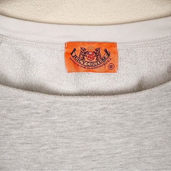 Juicy Y2K Vintage Sweatshirt Long Sleeve Front Pocket Small - Picture 2 of 6